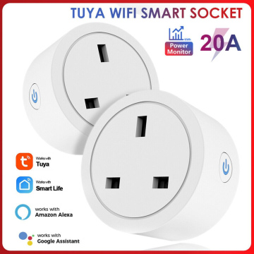 TUYA 20A UK Plug Wi-Fi Smart Socket