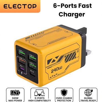 Electop 240W 6-Port USB Fast Charger