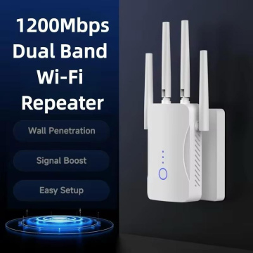 Kebidumei AC1200 Dual Band Wi-Fi Repeater KWR-AC12-T1